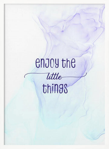 Dreamy Little Things Quote | Poster - White Frame Interior