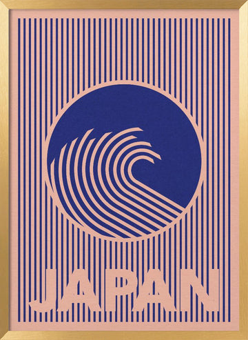 Great Wave of Japan | Poster - Gold Frame Interior