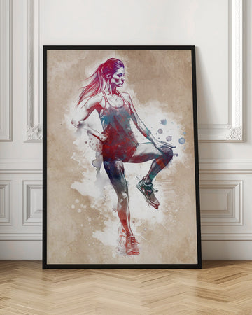 Dynamic Fitness Woman | Poster - Room Interior 1
