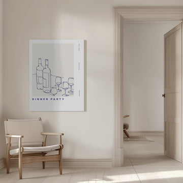 Wine Night Sketch | Canvas - Room Interior 1