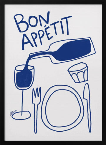 Bon Appetit | Poster - Black Metal Frame Interior