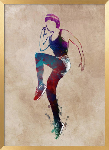 Vibrant Fitness Movement | Poster - Gold Frame Interior