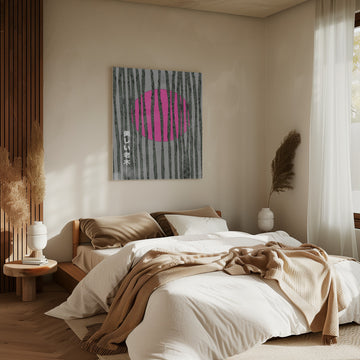 Japanese Pink Bamboo Forest | Canvas - Room Interior 2