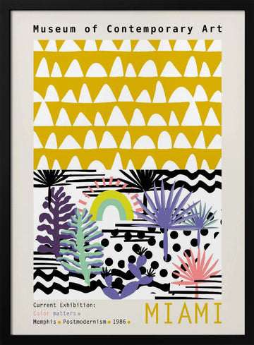 Miami Memphis Tropical Design | Poster - Black Metal Frame Interior
