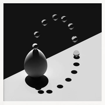 Abstract Spheres Curve | Poster - White Frame Interior