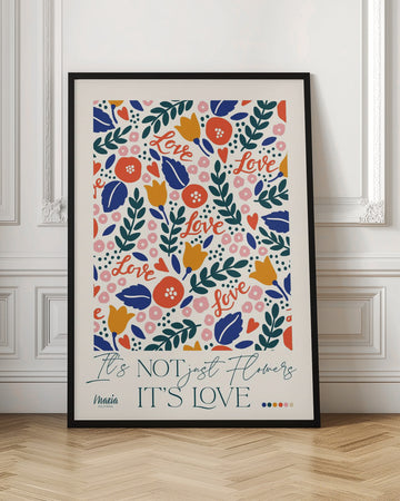 Floral Love Pattern | Poster - Room Interior 1