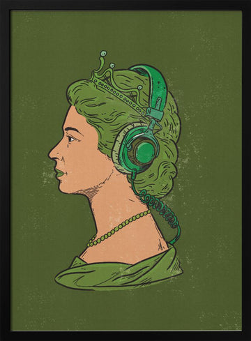 Green Queen Beats | Poster - Black Metal Frame Interior