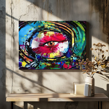 Vibrant Abstract Eye | Canvas - Room Interior 2