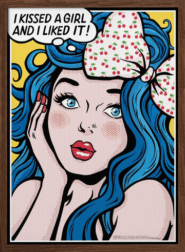 Pop Art Confession | Poster - Walnut Frame Interior