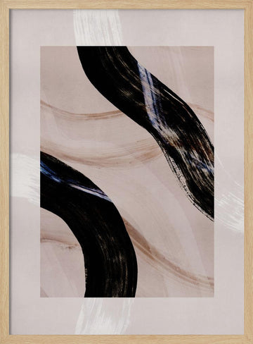 Lines and Shapes 5 | Poster - Wood Frame Interior