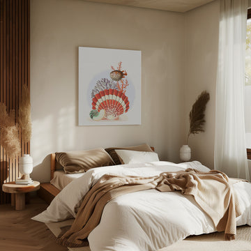 Oceanic Shells and Fish | Canvas - Room Interior 2