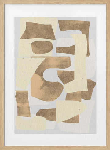 Earthy Fragments | Poster - Wood Frame Interior