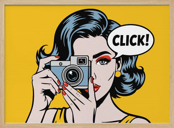 Pop Art Photographer | Poster - Wood Frame Interior