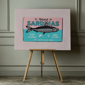 Vintage Sardine Art | Canvas - Room Interior 1