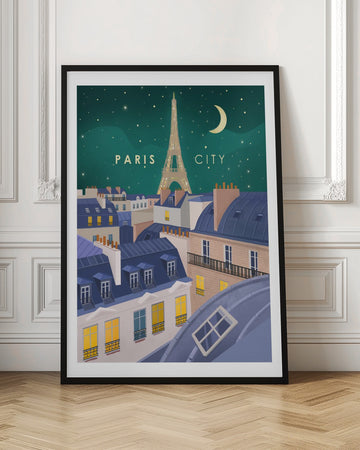 Paris at Night | Poster - Room Interior 1