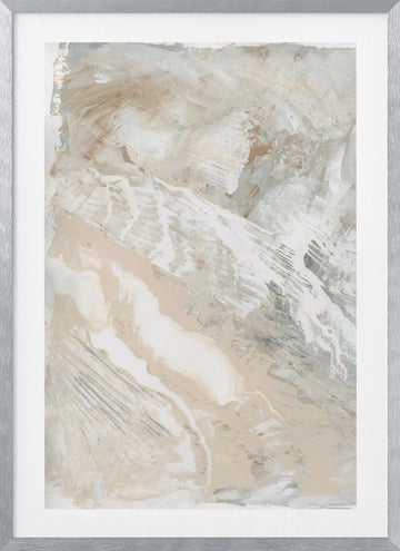 Fluid Neutral Texture | Poster - Silver Frame Interior