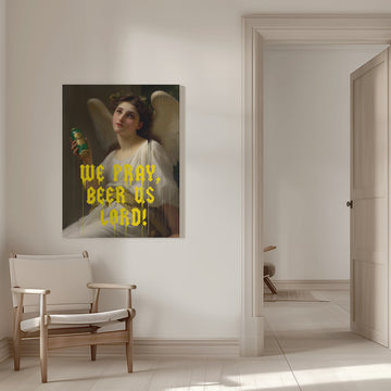 We Pray Beer Us Lord | Canvas - Room Interior 1
