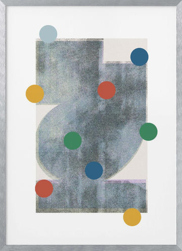 Geometric Symphony | Poster - Silver Frame Interior