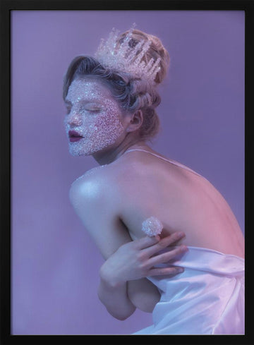 Sparkling Lavender Queen | Poster - Black Metal Frame Interior
