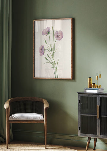 Lilac Mariposa From North American Wildflowers (1925) By Mary Vaux Walcott | Poster - Room Interior 2