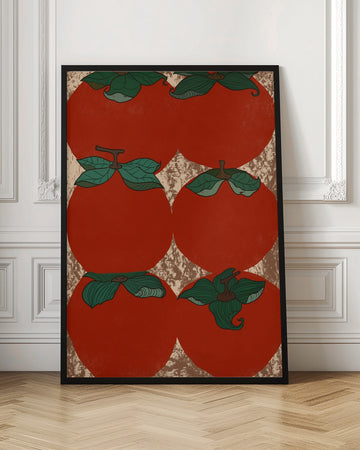 Red Persimmon Harvest | Poster - Room Interior 1