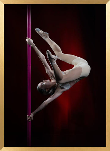 Graceful Pole Dance | Poster - Gold Frame Interior