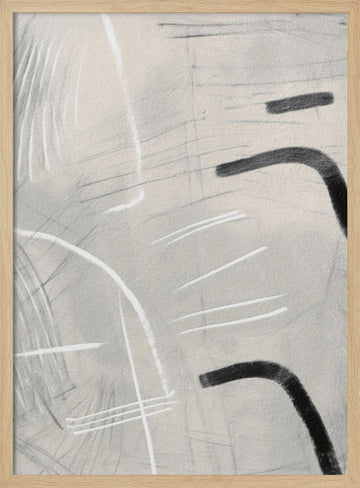 Modern Minimalist Lines | Poster - Wood Frame Interior