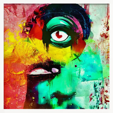 Vivid Abstract Eye | Poster - White Frame Interior