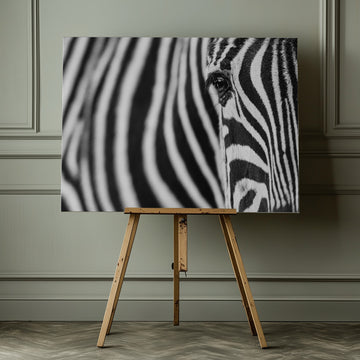 Zebra's Intense Eye | Canvas - Room Interior 1