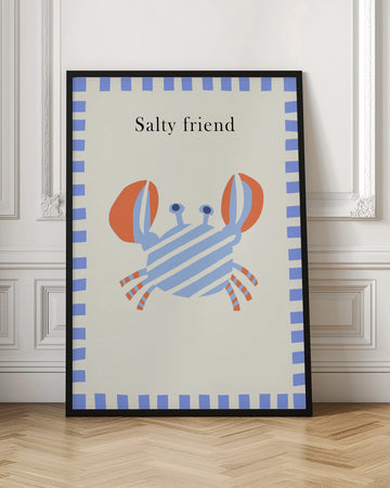 Salty Friend Crab | Poster - Room Interior 1