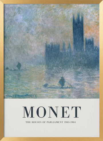 The Houses of Parliament | Poster - Gold Frame Interior