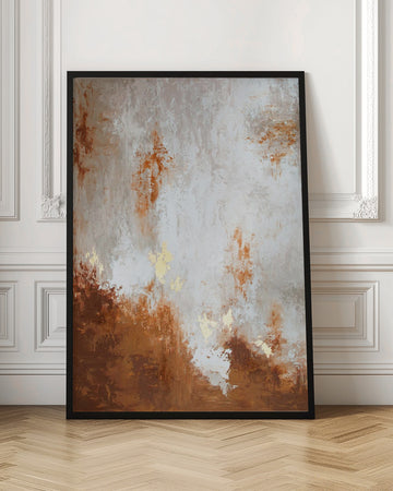 Golden Earth Abstract | Poster - Room Interior 1