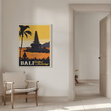 Bali Temple Sunset Meditation | Canvas - Room Interior 1