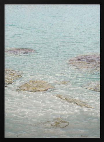 Clear Turquoise Waters | Poster - Black Metal Frame Interior