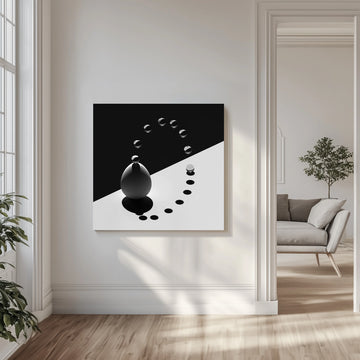 Abstract Spheres Curve | Canvas - Room Interior 1