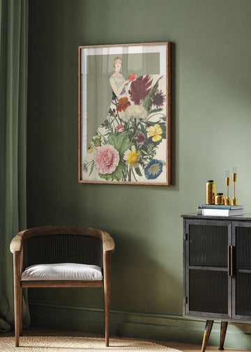Flapper Floral Fashion | Poster - Room Interior 2