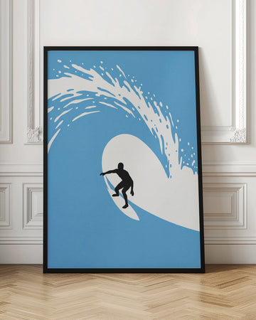 Surfer In The Tube | Poster - Room Interior 1