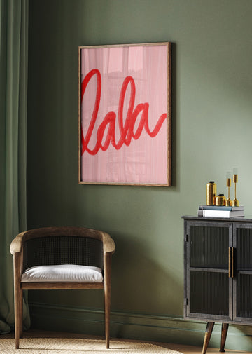 Playful Red Script | Poster - Room Interior 2