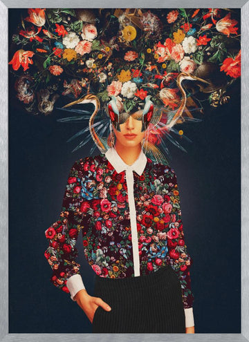 Your Head Was Full of Colours That Had No Names | Poster - Silver Frame Interior