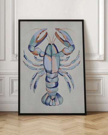 Watercolor Blue Lobster | Poster - Room Interior 1