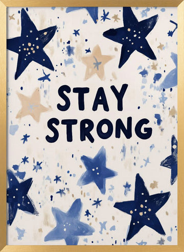 Starry Resolve | Poster - Gold Frame Interior