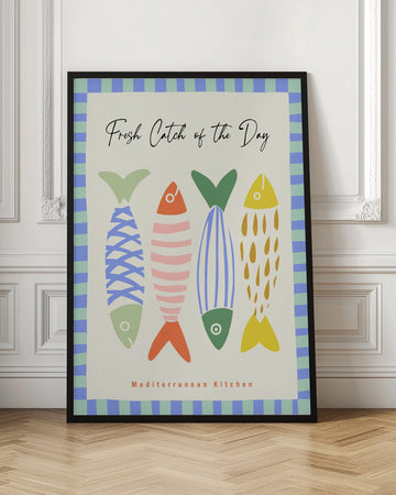 Colorful Mediterranean Fish | Poster - Room Interior 1