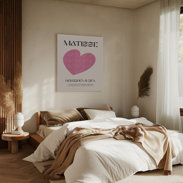 Minimal Pink Heart | Canvas - Room Interior 2