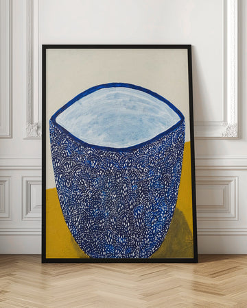 Blue Patterned Bowl | Poster - Room Interior 1