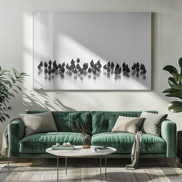 Black Birds On Ice | Poster - Room Interior 1