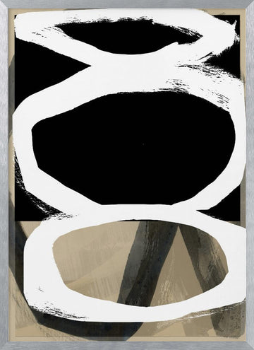 Bold Organic Shapes | Poster - Silver Frame Interior
