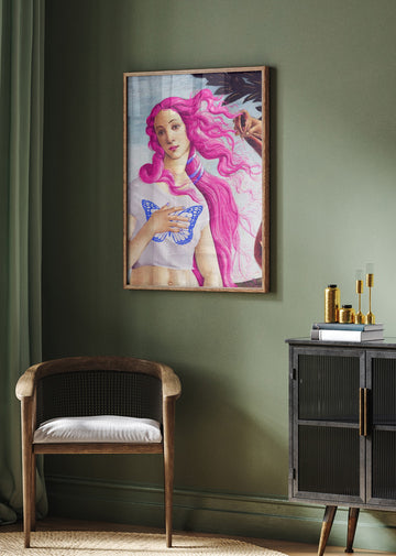 A Figure with Vibrant Pink Hair | Poster - Room Interior 2