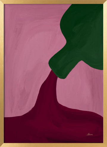 Pouring Wine | Poster - Gold Frame Interior