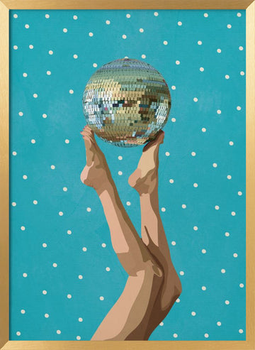 Dancing Disco Legs | Poster - Gold Frame Interior