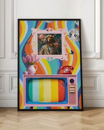 Dapper Dog Eclectic Scene | Poster - Room Interior 1